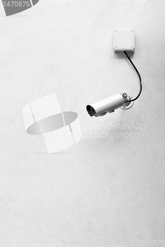 Image of A CCTV camera at the corner of the building