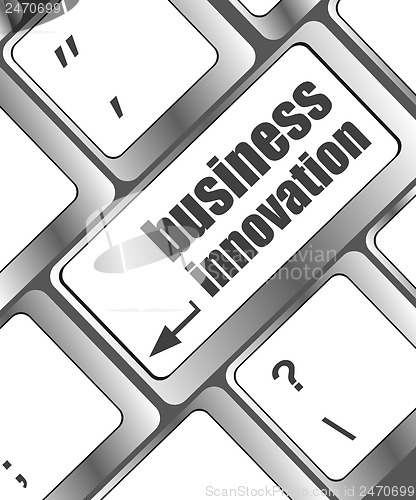 Image of business innovation - business concepts on computer keyboard