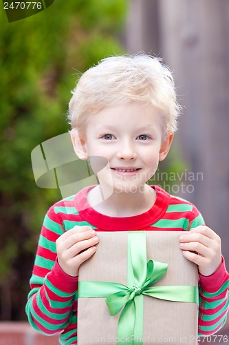 Image of boy at christmas time
