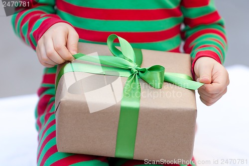 Image of boy at christmas time