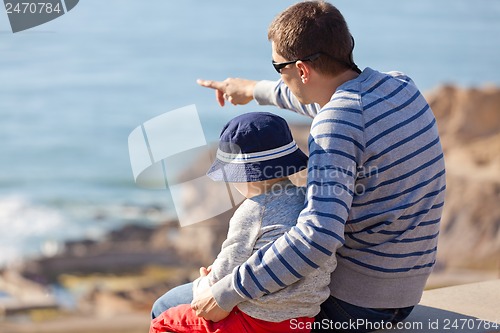 Image of family by the sea