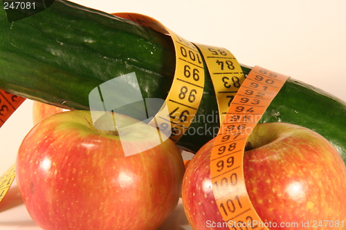 Image of cucumber and apple