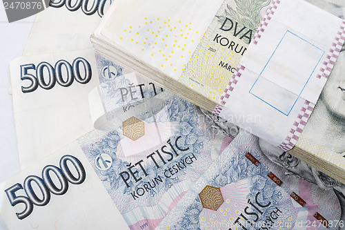 Image of czech banknotes crowns