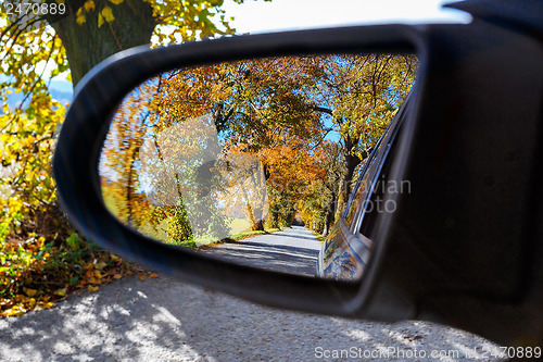 Image of rural Road in the autumn