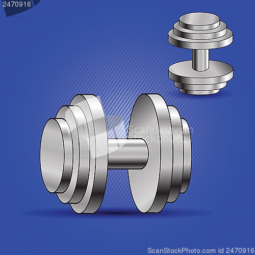 Image of two dumbbells