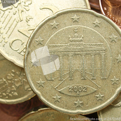 Image of Euro coins background