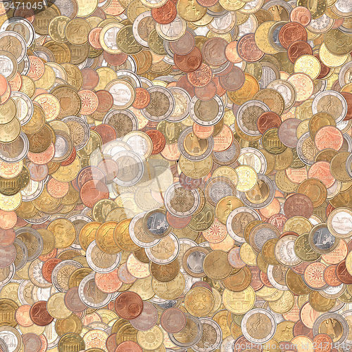 Image of Euro coins background