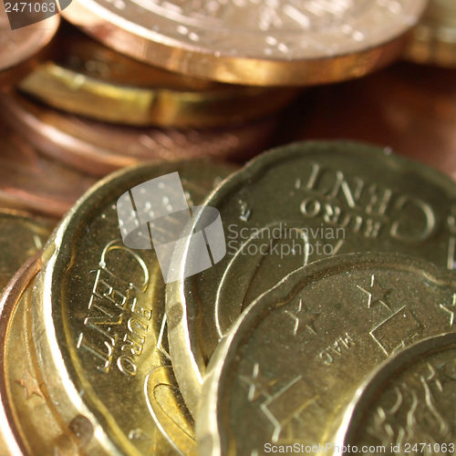 Image of Euro coins background