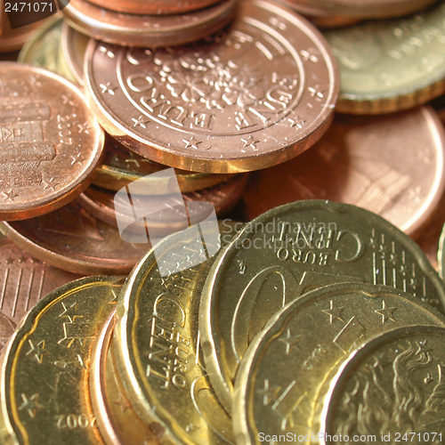 Image of Euro coins background