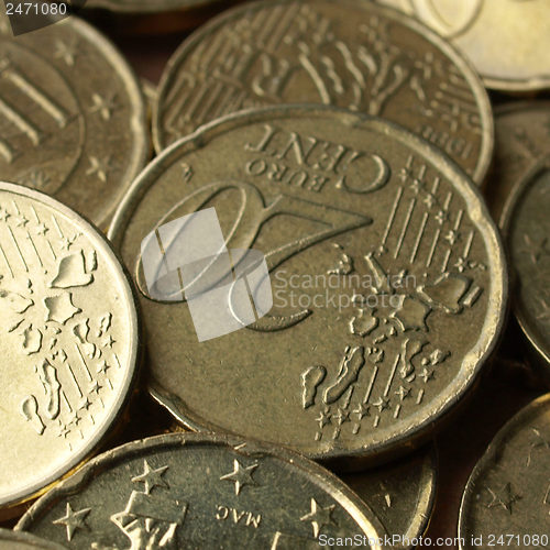 Image of Euro coins background