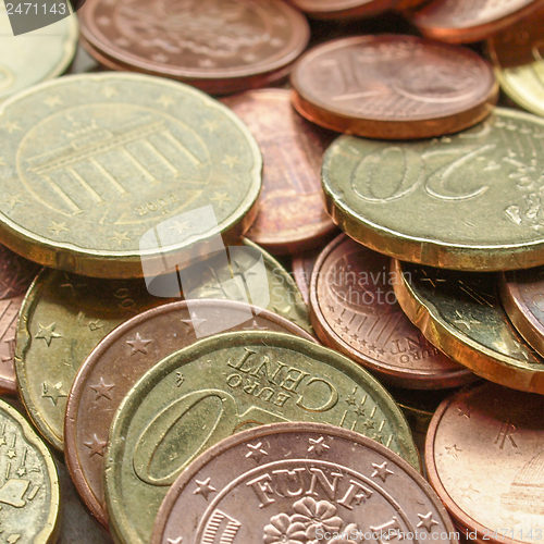 Image of Euro coins background