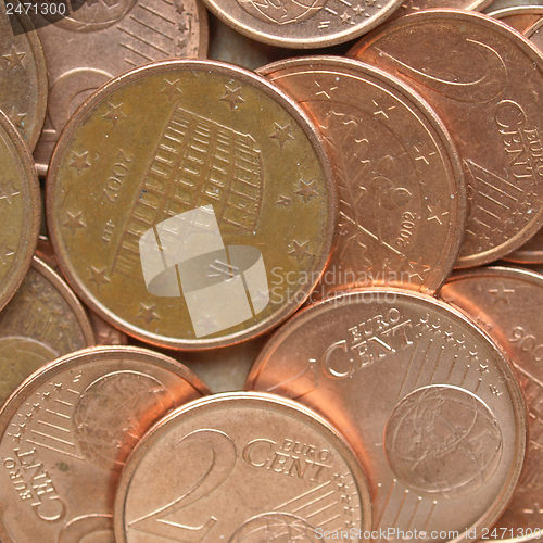 Image of Euro coins background