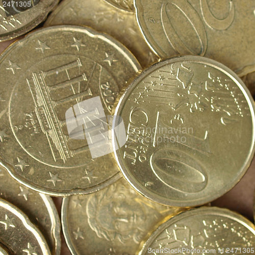 Image of Euro coins background