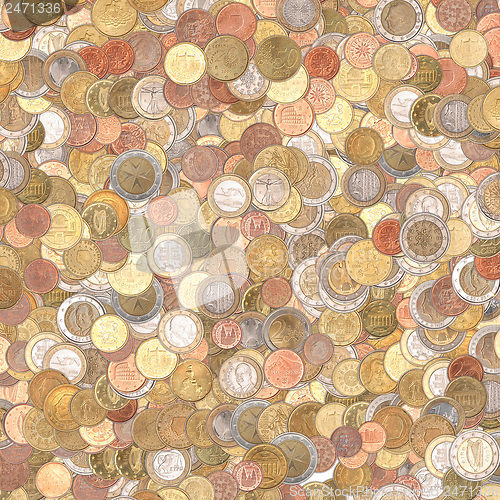 Image of Euro coins background