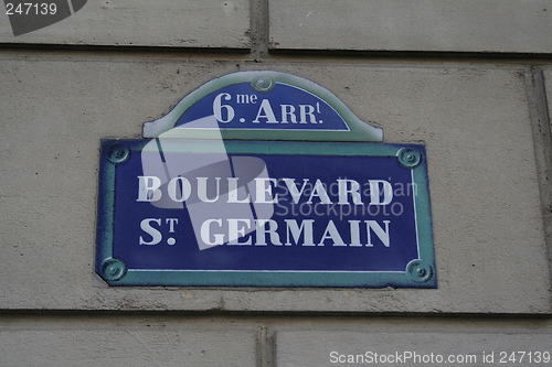 Image of Boulevard St. Germain streetsign
