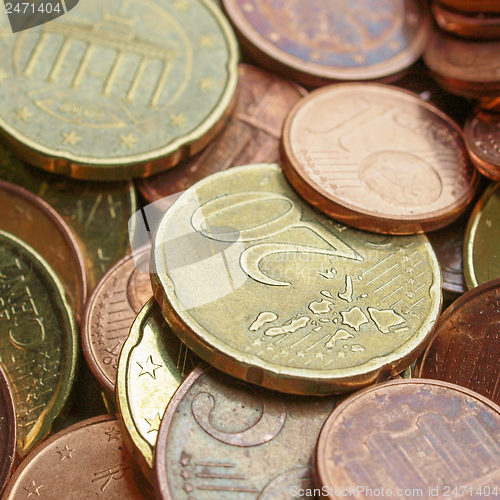 Image of Euro coins background