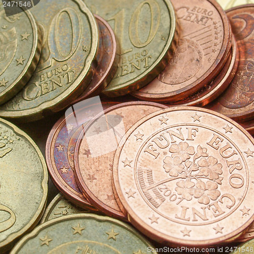 Image of Euro coins background