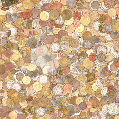 Image of Euro coins background