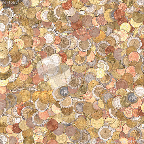 Image of Euro coins background