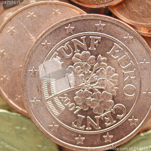 Image of Euro coins background