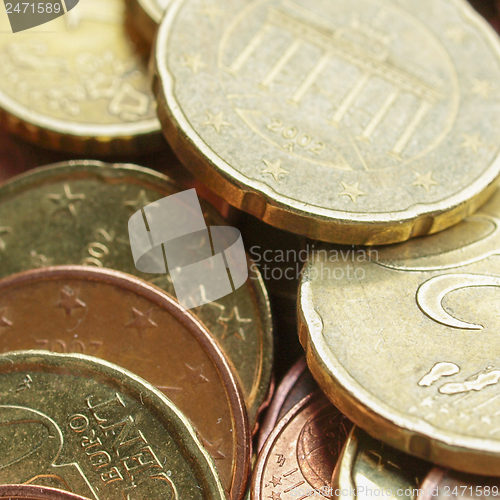 Image of Euro coins background
