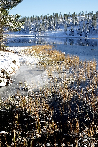 Image of Tarn freezing over