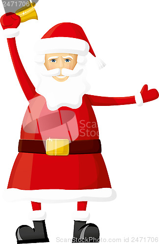 Image of Vector Santa With Bell