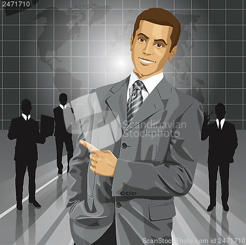 Image of Business Man With Pointing Finger
