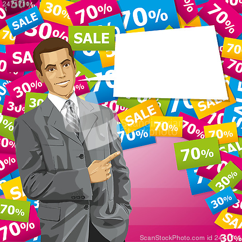 Image of Business Man With Pointing Finger
