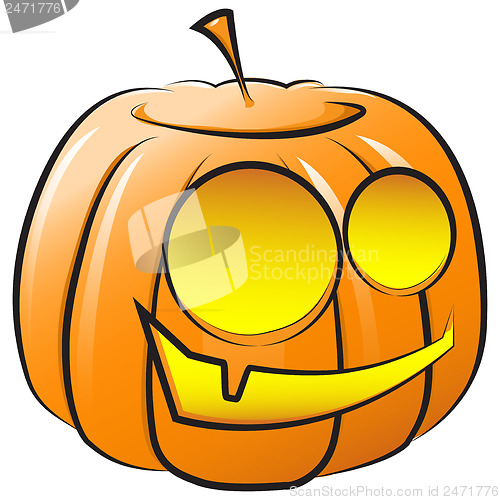 Image of Vector smiling pumpkin. The symbol of Halloween