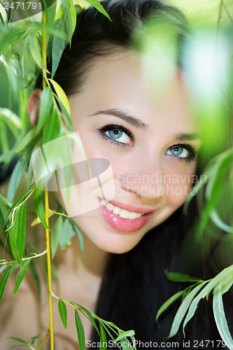 Image of Smiling young brunette