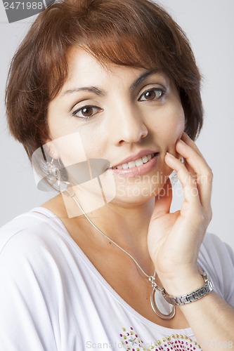 Image of latin pretty middle aged woman