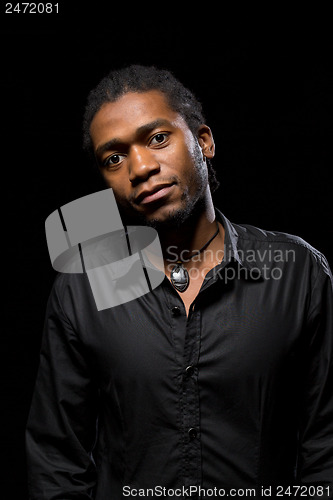 Image of Portrait of a handsome African-American 