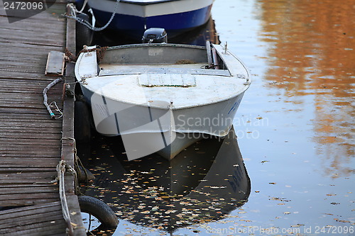 Image of motor boat at the pier