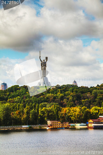 Image of Mother of the Motherland monument in Kiev, Ukraine