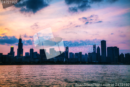 Image of Chicago downtown cityscape