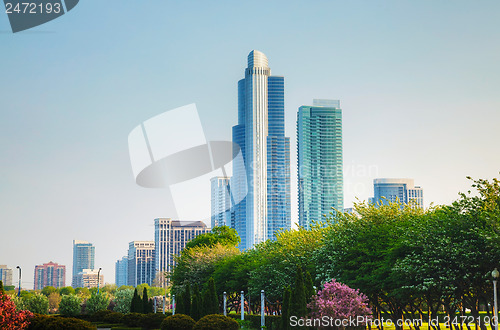 Image of Downtown Chicago, IL on a sunny day