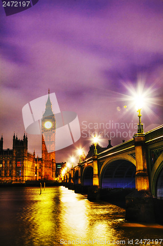 Image of Big Ben tower in London