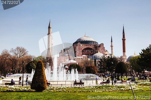 Image of Hagia Sophia in Istanbul, Turkey early in the morning