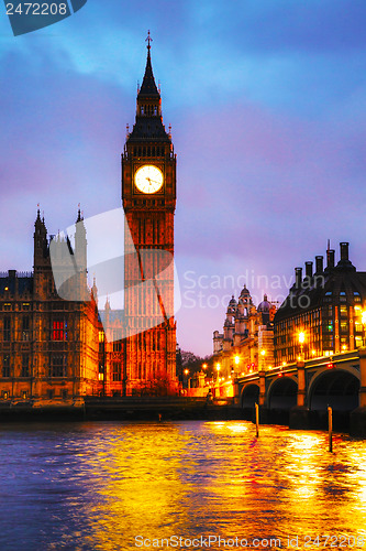 Image of Big Ben tower in London