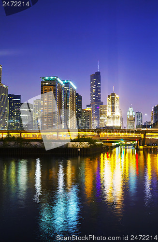 Image of Chicago downtown cityscape