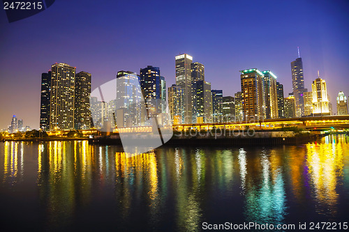 Image of Chicago downtown cityscape panorama