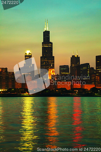 Image of Chicago downtown cityscape