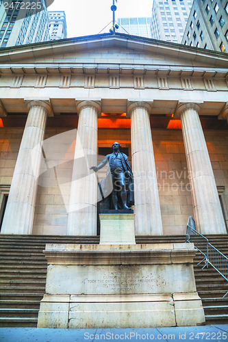 Image of Federal Hall National Memorial at Wall Street in New York