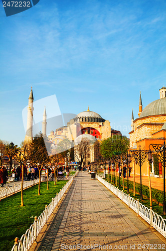 Image of Hagia Sophia in Istanbul, Turkey early in the morning