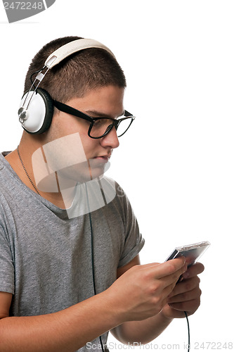 Image of Guy Listening to Music