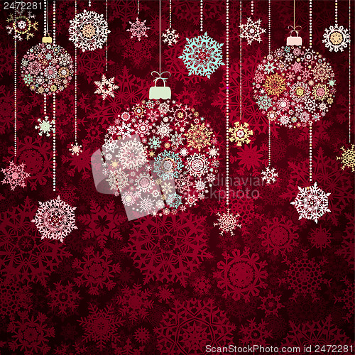 Image of Red christmas background. EPS 10