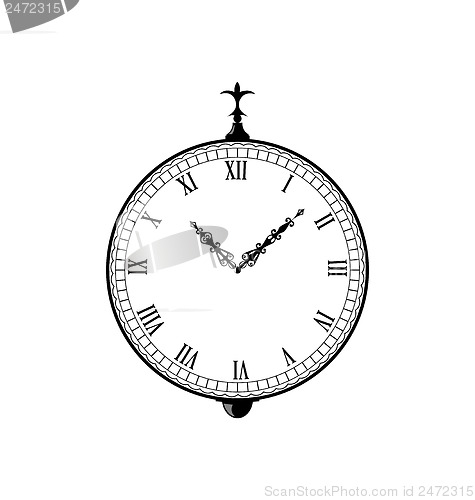 Image of Vintage clock with vignette arrows 