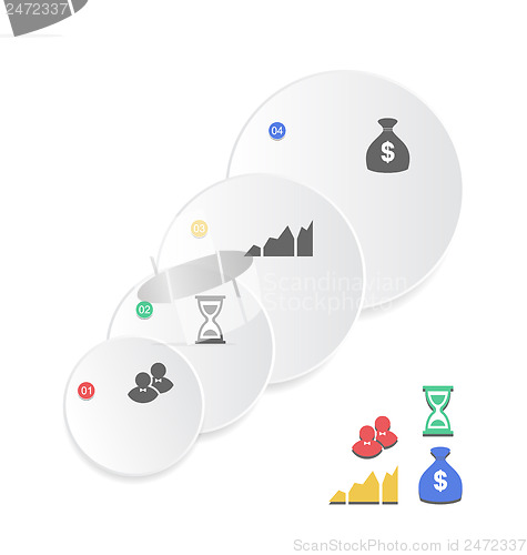 Image of Modern design circle with infographic icons