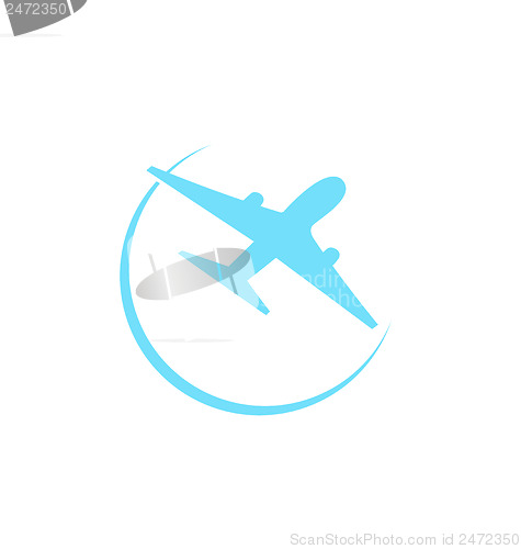 Image of Airplane symbol isolated on white background